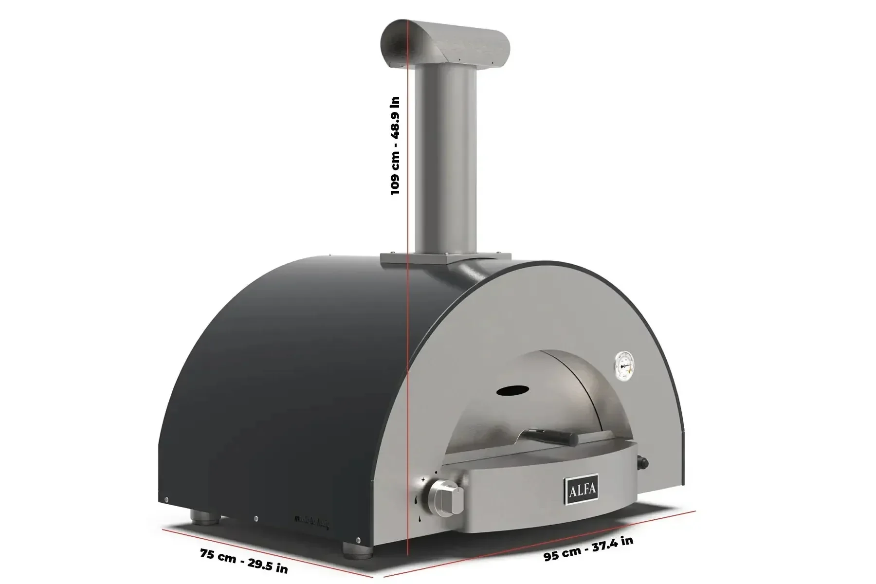Alfa FXCL-2P-LGRA | CLASSICO 2 Pizze Wood-Fired Pizza Oven - Image 2