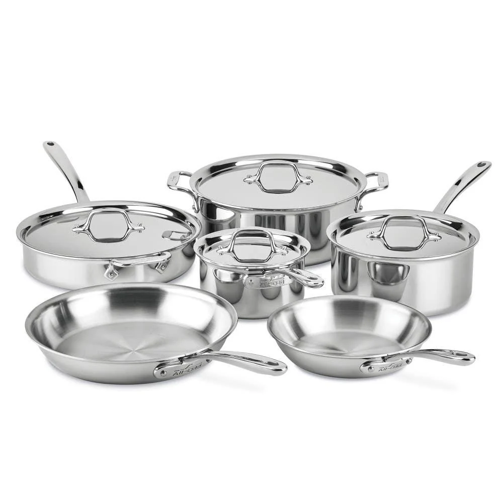 All-clad 401488LCAR | D3 Everyday 10-Piece Cookware Set