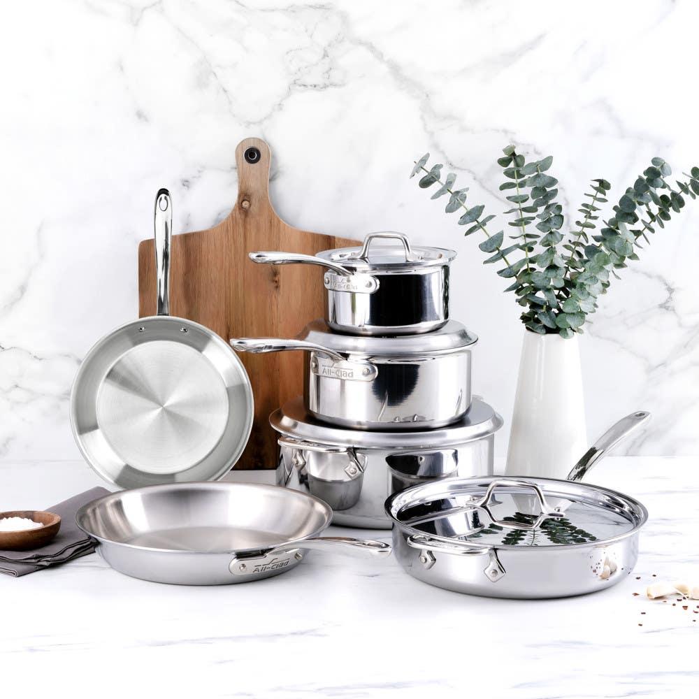 All-clad 401488LCAR | D3 Everyday 10-Piece Cookware Set - Image 2