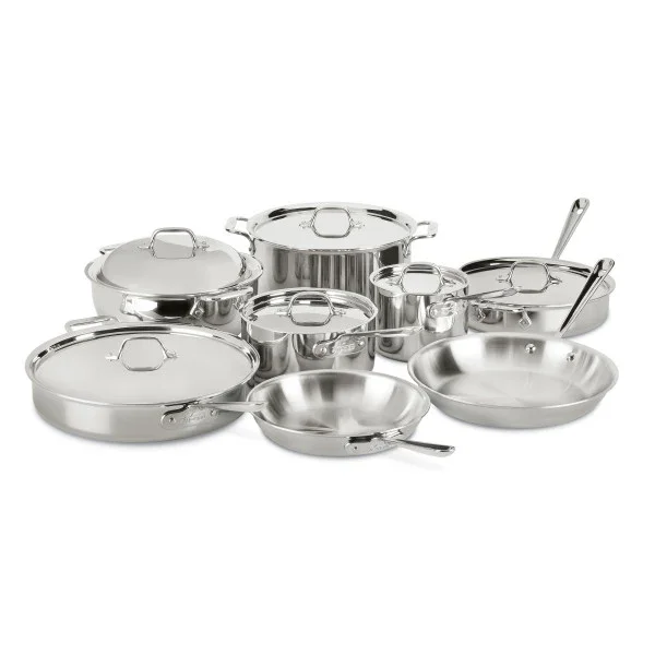 All-clad 401716 | Cookware Set | 14-Piece D3 Stainless Steel