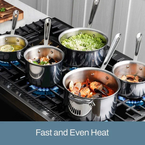 All-clad 4202R | D3 Stainless 2-Quart Saucepan with Lid - Image 4