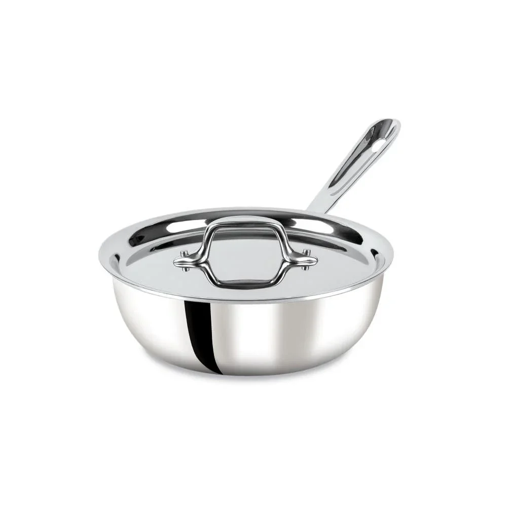 All-clad 4212R | D3 Stainless 2-Quart Saucier with Lid