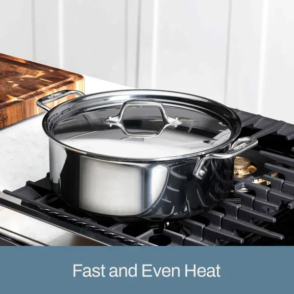 All-clad 4506 | 6-Quart Stockpot with Lid | D3 Stainless Collection - Image 3