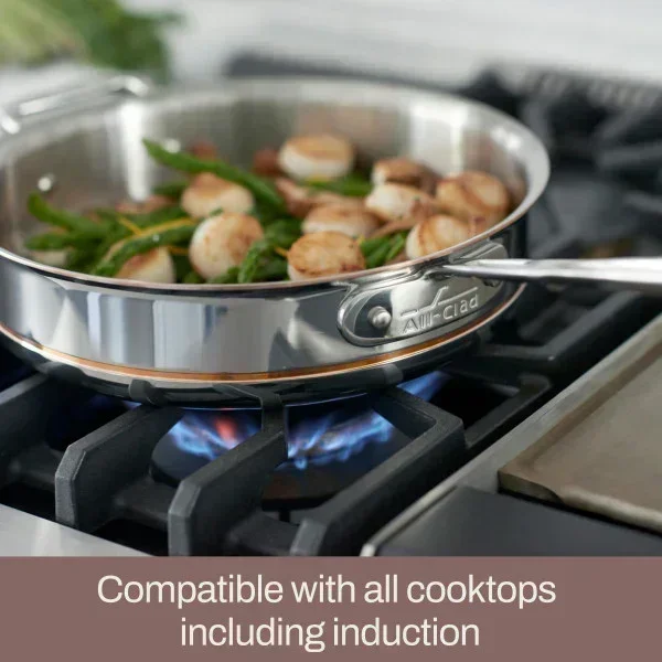 All-clad 6202 SS | Copper Core 2-Quart Sauce Pan with Lid - Image 4