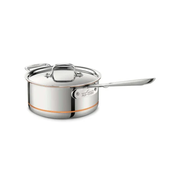 All-clad 6203 SS | Copper Core 3-Quart Sauce Pan with Lid and Loop