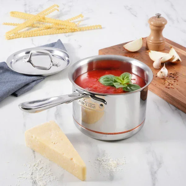 All-clad 6202 SS | Copper Core 2-Quart Sauce Pan with Lid - Image 2