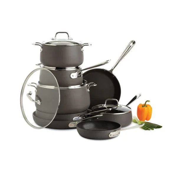 All-Clad E113SB64 | HA1 Hard Anodized Nonstick 13-Piece Cookware Set