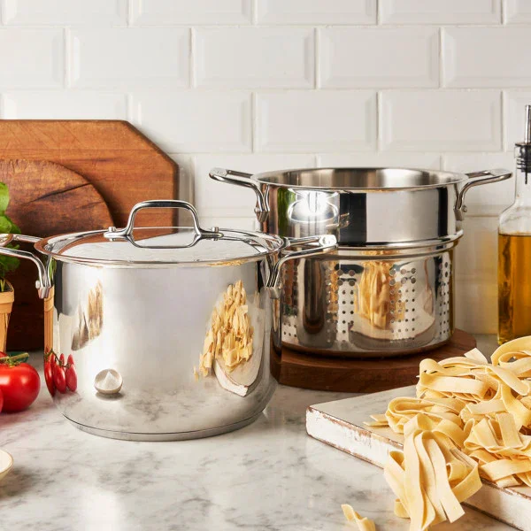 All-clad E414S664 | 3-Piece Stainless Steel Pasta Pot Set - Image 3