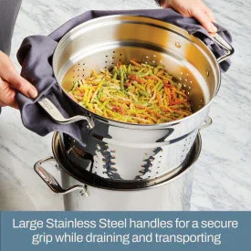 All-clad E414S664 | 3-Piece Stainless Steel Pasta Pot Set - Image 4