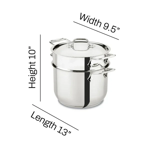 All-clad E414S664 | 3-Piece Stainless Steel Pasta Pot Set - Image 8