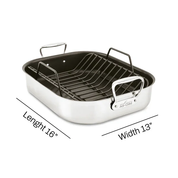 All-clad E751S264 | Nonstick Large Roaster with Rack - Image 6