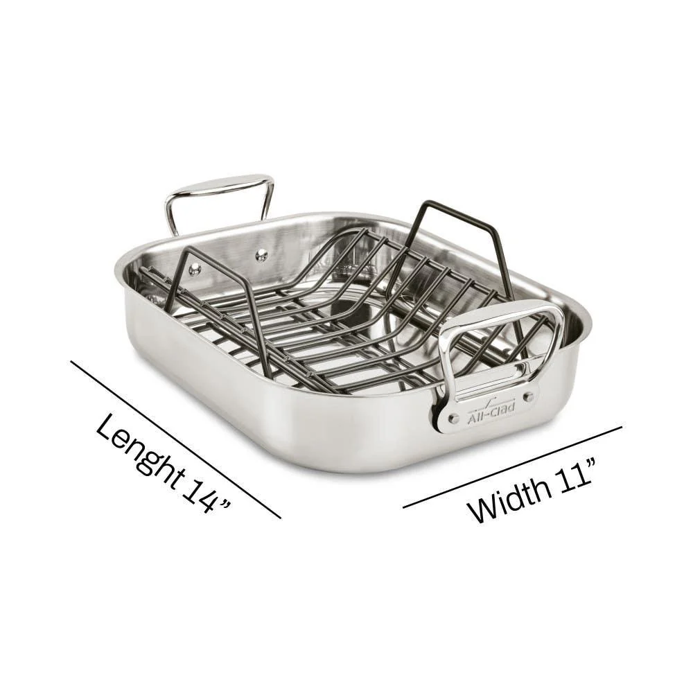 All-clad E7522S54 | Small Stainless Steel Roaster with Rack - Image 7