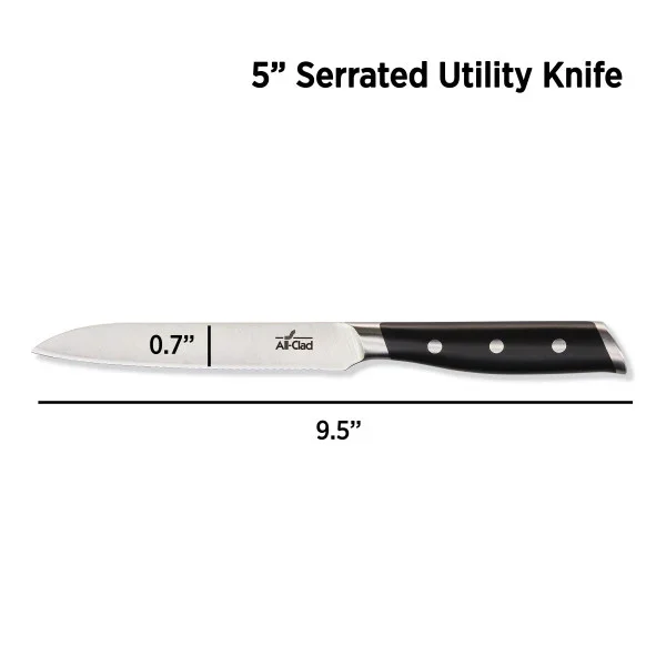 All-clad K2720964 | Forged 5-Inch Serrated Utility Knife - Image 6
