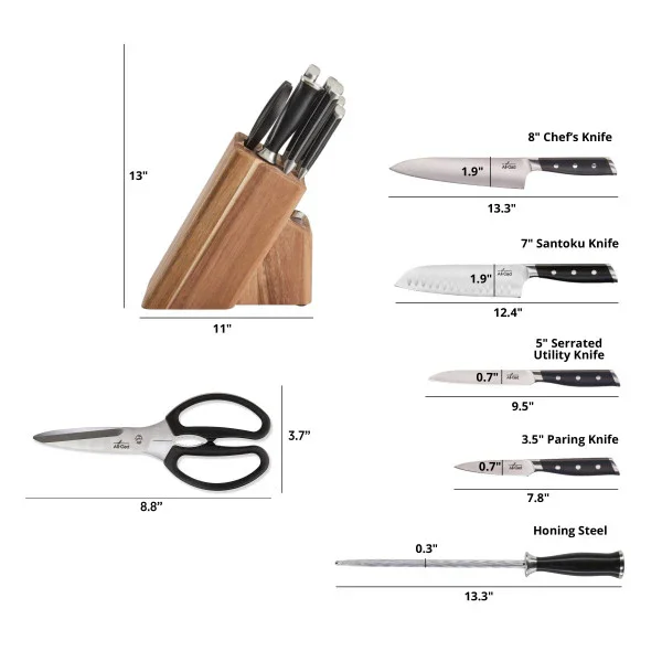 All-clad K272S764 | Forged Stainless Steel 7-Piece Knife Block Set - Image 6