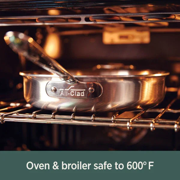 All-clad SD55112.55 | D5 Stainless Polished 12.5-Inch Skillet with Lid - Image 5