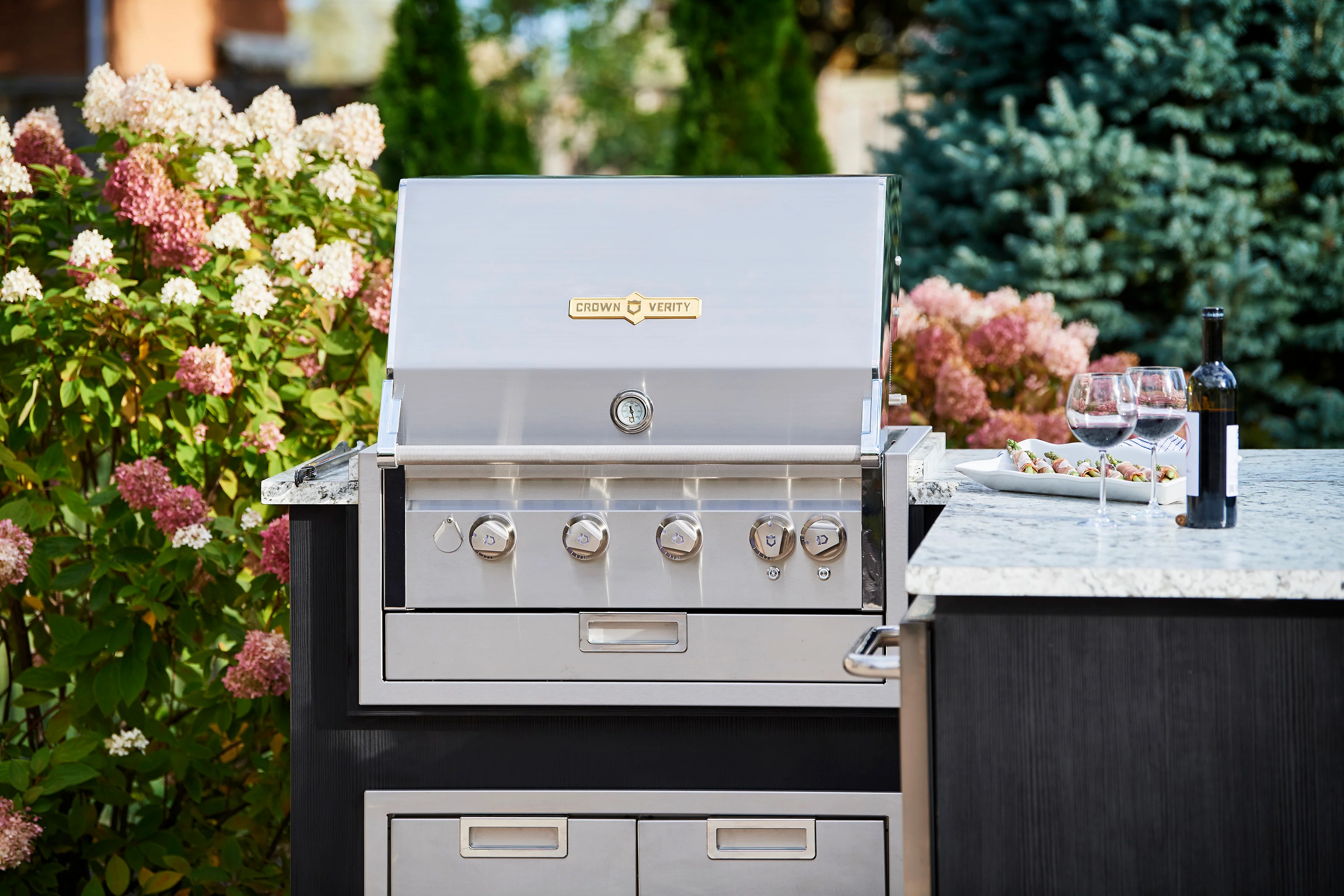 Crown Verity IBI30LP-GO-FLT | 30" Infinite Series Built In Grill with Light Package - Image 2