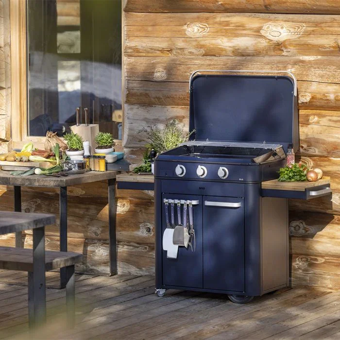 Eno 570382588801 | Gas Cylinder Cart with Utensil Bar and Foldable Shelves - Image 4