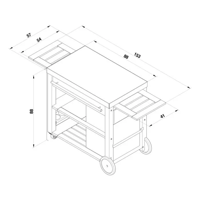ENO CMV0900 | Mobilot Wood Cart - Image 5
