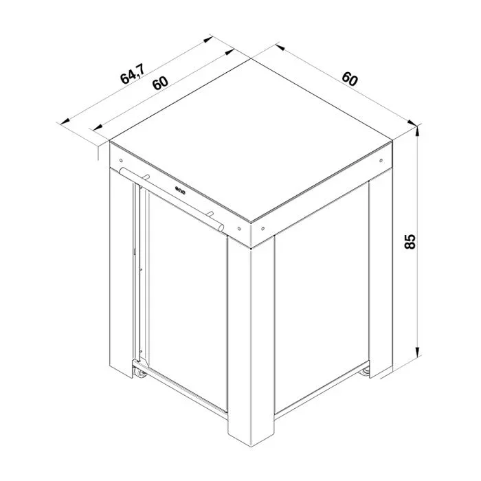Eno PMAP06070 | Félix Side Cart | Outdoor Kitchen Collection - Image 10