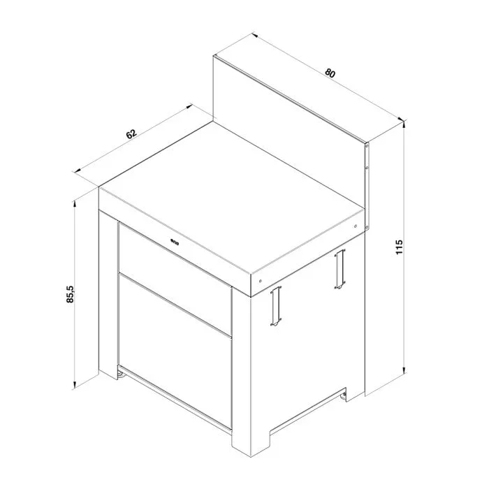 ENO PMOD7011 | Double Drawer Outdoor Worktop - Image 7