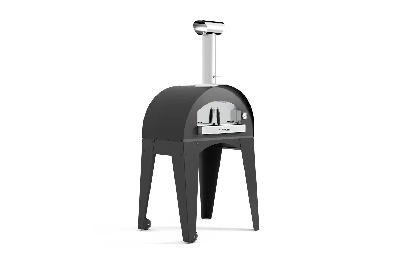 Fontana PI | Ovens 60x40 cm | Wood Holder and Trolley with Wheels - Image 2