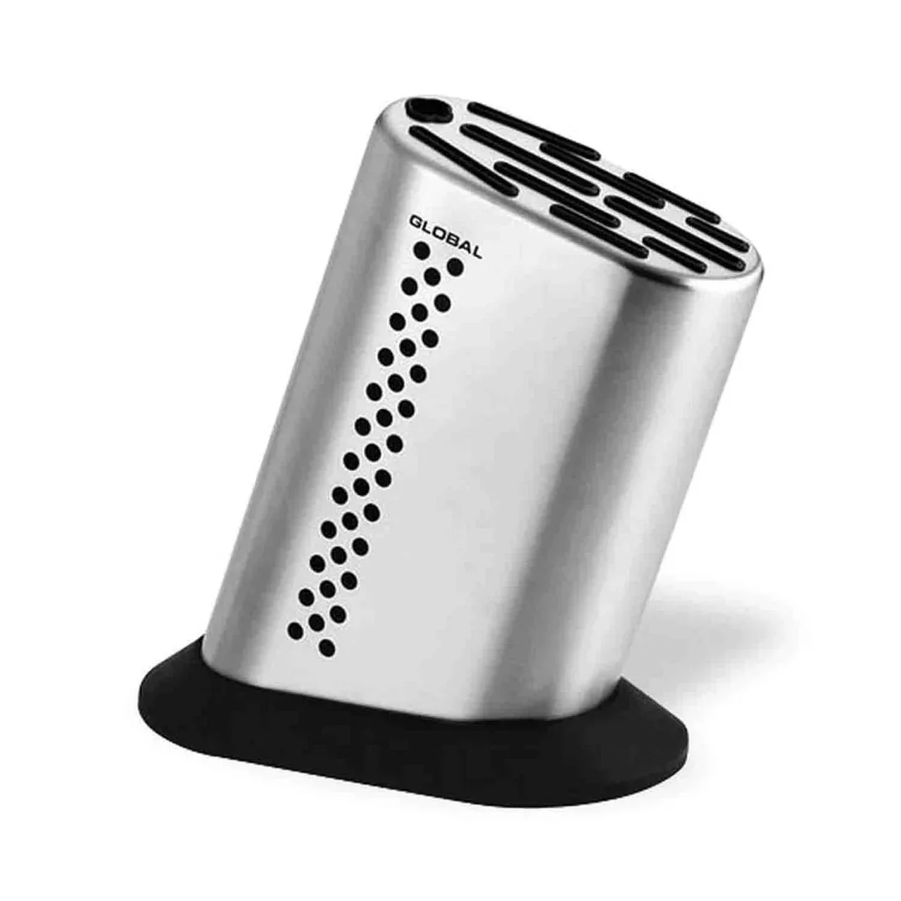 Global 71G835BD | Global 11-Slot Stainless Steel Knife Block with Dots