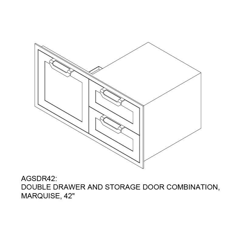 Hestan AGSDR30 | Double Drawer and Door Storage Combo - Image 43
