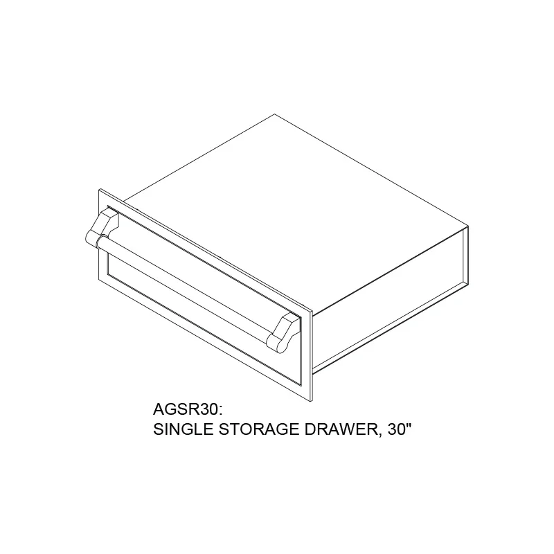 Hestan AGSR30 | Outdoor Single Storage Drawer | Stainless Steel - Image 28