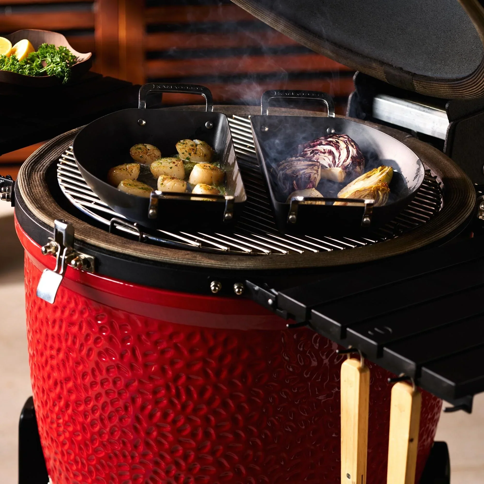 Kamado Joe KJ15124822 | Karbon Steel Half-Moon Pan Set - Image 3