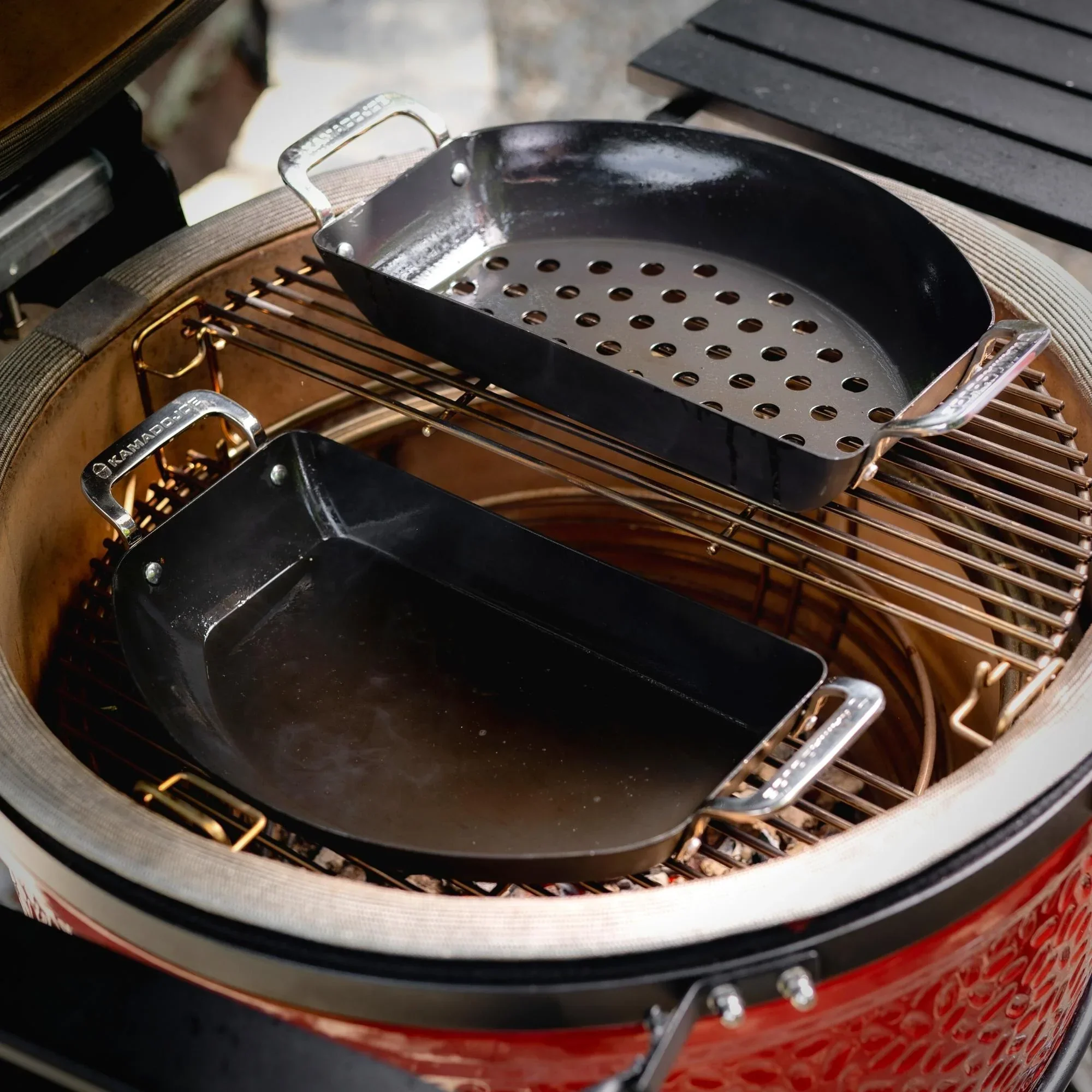 Kamado Joe KJ15124822 | Karbon Steel Half-Moon Pan Set - Image 5