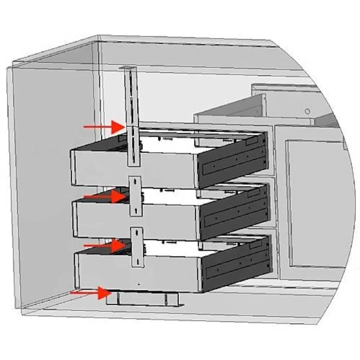 Lynx LMDKIT | Modular Drawer Stacking Kit | Compatible with Lynx Outdoor Kitchens
