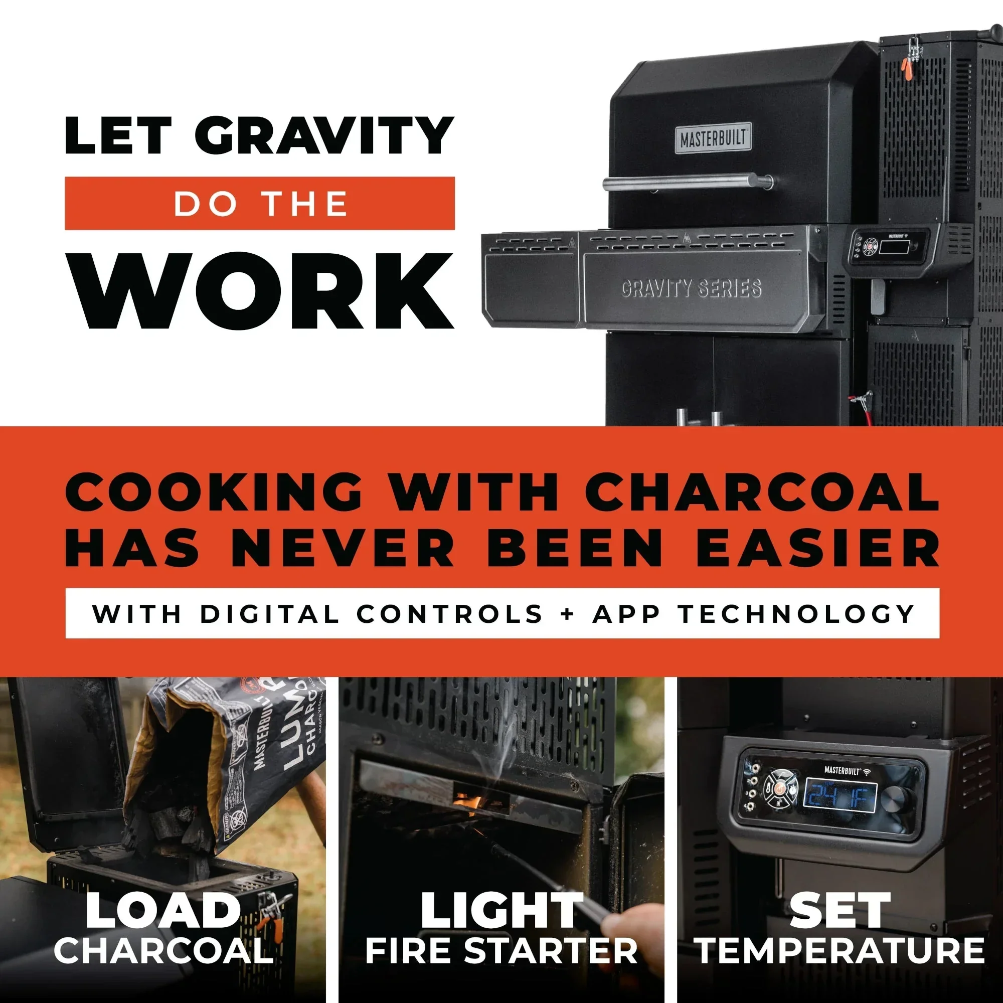 Masterbuilt MB20041525 | Gravity Series 1150 Digital Charcoal Grill and Smoker - Image 3