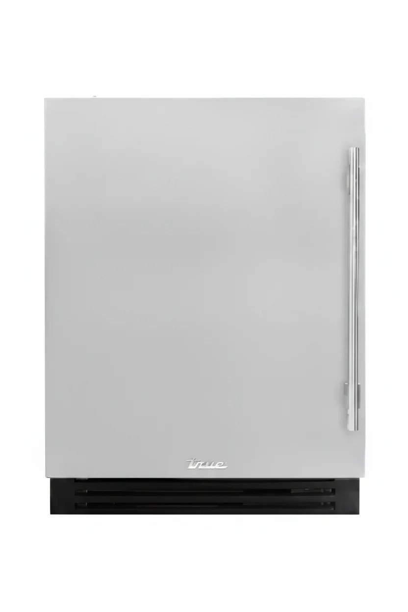 True-residential TURADA-24-RS | Undercounter Refrigerator Overlay Panel Ready 2 Black Shelves | Outdoor