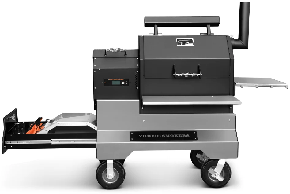 Yoder 1432B00-002 | Silver | YS480s Comp Cart with Storage Drawer